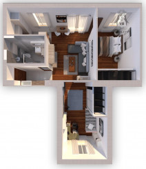 Byt 3+1 s franc. oknom v centre mesta, Sp. Nová Ves