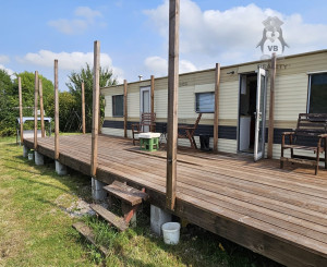 Záhrada s mobilným domom v rekr. lokalite Olšo, Markušovce