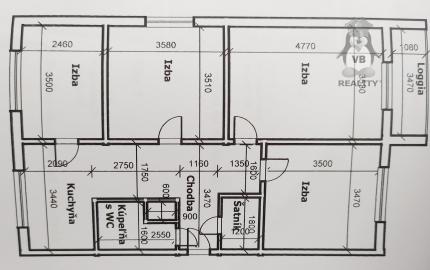 Byt 4+1, Michalovce, 80 m2