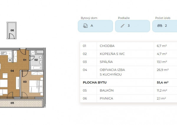 Novostavba byt 2+1 pod Blaumontom, Spišská Nová Ves