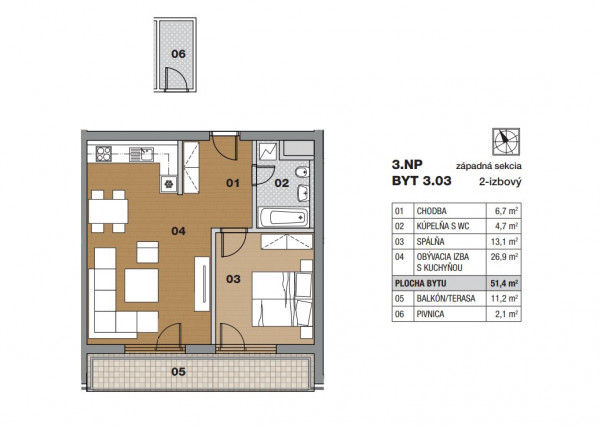Novostavba byt 2+1 pod Blaumontom, Spišská Nová Ves