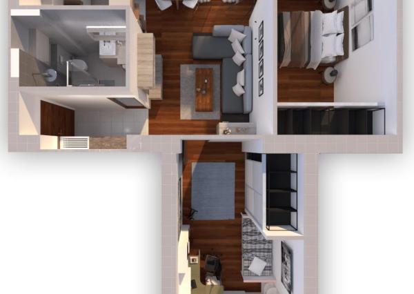 Byt 3+1 s franc. oknom v centre mesta, Sp. Nová Ves