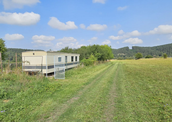 Záhrada s mobilným domom v rekr. lokalite Olšo, Markušovce