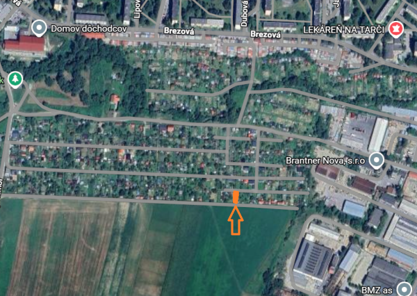 Záhrada s dobrou polohou – Tarča, záhradkárska osada Spiš